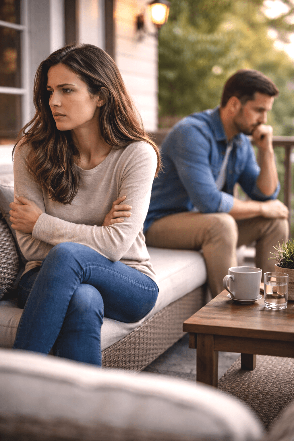 Couple en difficulté, illustrant les difficultés relationnelles
